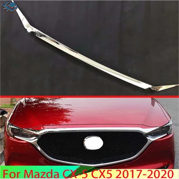 Для Mazda CX-5 CX5 2017-2020 Автомобильные Аксессуары ABS Хромированный Передний Капот Гриль-Решетка Бампера Для Губ Сетчатая Накладка 2018 2019
