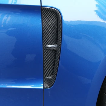 Для Porsche Panamera 2017 2018 2019 2020 2021, 2 шт., наклейка на переднее крыло автомобиля из углеродного волокна, Стайлинг, литьевая отделка