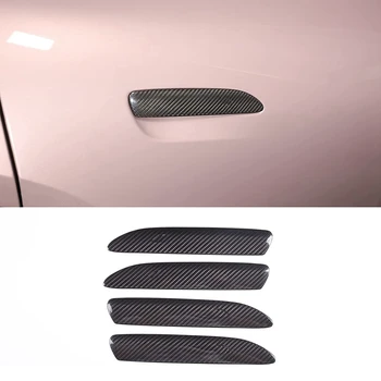Для Porsche Taycan 2019-2022, аксессуары для отделки внешней дверной ручки автомобиля из сухого углеродного волокна, 4 шт. Для Porsche Taycan 2019-2022, аксессуары для отделки внешней дверной ручки автомобиля из сухого углеродного волокна, 4 шт. 0