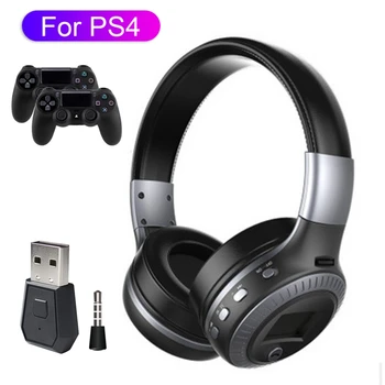 Для PS4 PS5 Bluetooth 5,0 Наушники с микрофоном, 3D Стерео Басовый Музыкальный шлем с беспроводным передатчиком PS4, игровые гарнитуры для телефонов