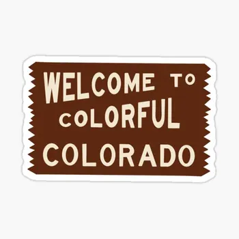 Добро пожаловать в Красочный Колорадо, 5 шт., автомобильные наклейки на окна, наклейки на холодильник, Домашний декор на стену, Мультяшный фон