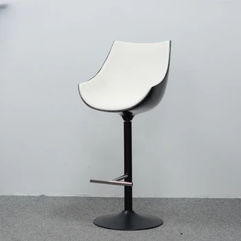 Индивидуальный Итальянский Легкий Роскошный Современный Простой формы Барный стул из стекловолокна на стойке регистрации отеля Дизайнерский Креативный Вращающийся стульчик для кормления