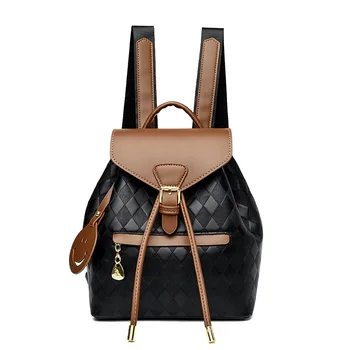 Классический женский рюкзак для отдыха и поездок на работу Большой емкости, Дизайнерская роскошная сумка для девочек, рюкзак из искусственной кожи на плечо