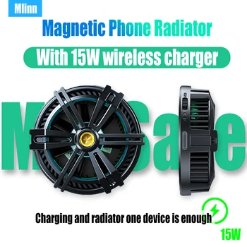 Кулер для смартфона 15 Вт Беспроводное зарядное устройство Магнитный кулер Вентилятор охлаждения телефона для MagSafe Кулер Радиатор для iPhone 13 12 Samsung