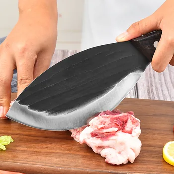 Кухонные ручные китайские ножи из нержавеющей стали Традиционный ножшефповара Мясницкий Тесак для разделки мяса Нож для забоя Скота Куттер Измельчитель