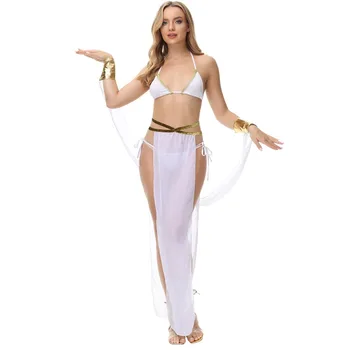 Маскарадный костюм Древнегреческой Богини Виктории на Хэллоуин, Египетская Римская принцесса Клеопатра, Арабский Танец живота, Платье для Косплея