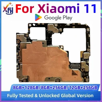Материнская плата для Xiaomi Mi 11 Logic Circuit Plate Глобальная версия Разблокирована Основная плата Полностью работает