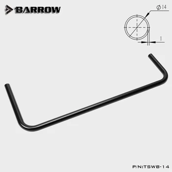 Металлическая трубка Barrow (ID12mm + OD14mm) прямая трубка толщиной 1 мм, предварительно согнутая на 90 градусов, медная трубка черного цвета с водяным охлаждением TB14-490 TSWB-14