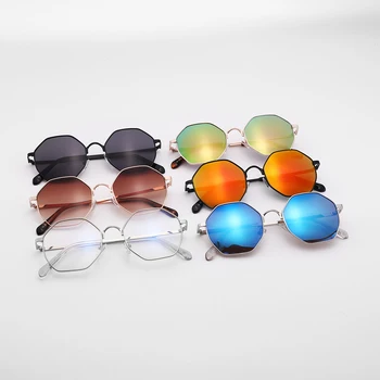 Модные солнцезащитные очки с запахом, Винтажные металлические шестиугольные Солнцезащитные очки, женские брендовые дизайнерские прозрачные солнцезащитные очки для вождения UV400, очки