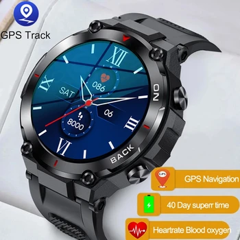 Наружные GPS Смарт-часы VS Trex T-Rex Pro Для Мужчин, Частота сердечных сокращений SpO2 5ATM IP68, Водонепроницаемые Тактические Умные Часы для iPhone Samsung Xiaomi