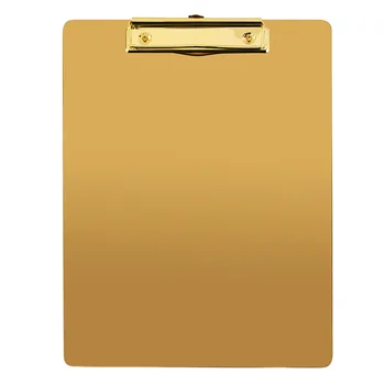 Нескользящий планшет для письма из нержавеющей стали с золотым покрытием Вертикальная металлическая накладка для письма