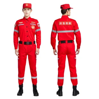 Новая аварийно-спасательная одежда, пальто для ликвидации последствий стихийных бедствий, антистатический износостойкий комбинезон, рабочая форма, костюм пожарного