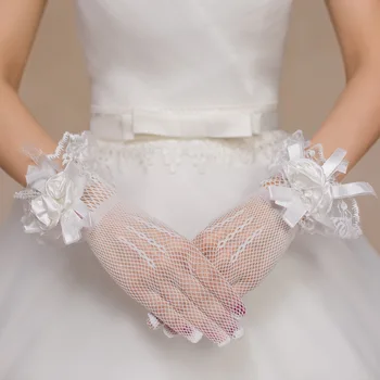 Новое поступление, кружевные перчатки, свадебные аксессуары, Gant mariage femme Novia, дешевые свадебные перчатки для невесты