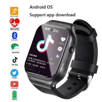 Новые 4G Android Умные часы с Квадратным Экраном 32G SIM Вызов GPS Камера Wifi HeartRate Tiktok YouTube Мужские и Женские для телефона Xiaomi 2023