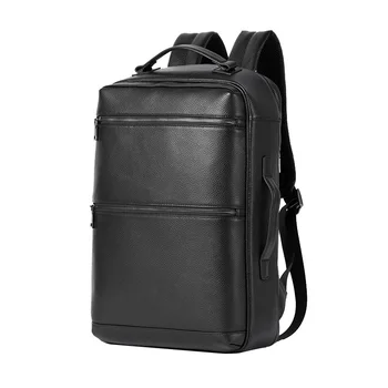 Новые брендовые мужские Рюкзаки из натуральной кожи, Модный Студенческий рюкзак из натуральной кожи Для Мальчиков, Роскошная 15,6-дюймовая сумка для ноутбука