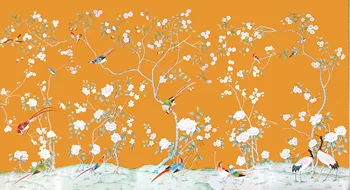 Обои ручной росписи в китайском стиле с птицами и цветами для спальни/Гостиной/кабинета/Столовой/Дивана/телевизора