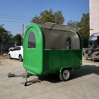 Оборудование для гриля нестандартного размера Передвижной кухонный фургон с прицепом для быстрого питания, передвижной грузовик для тако, тележки для кофе, ресторан, тележка для барбекю
