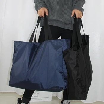 Оксфордские сумки для покупок, однотонные сумки на молнии, большая емкость, продуктовые сумки, Моющиеся, Многоразовые, простые, сверхпрочные, Новая модная сумка