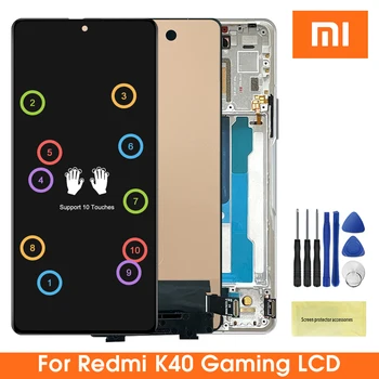 Оригинальный ЖК-дисплей для Xiaomi Redmi K40 Игровой ЖК-дисплей с сенсорным экраном, дигитайзер В сборе, запчасти для дисплея Redmi K40 Gaming Edition