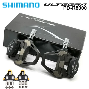 Педали Shimano Ultegra PD-R8000 для Шоссейного Велосипеда SPD-SL Карбоновая Педаль R7000 SH11 С Шипом Original S PD-S L Самоблокирующаяся Бесклипсовая Педаль