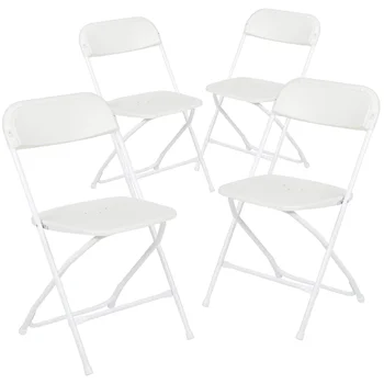 Пластиковый Складной стул серии Hercules™ - белый - 4 упаковки по 650 фунтов весом Удобное кресло для проведения мероприятий -Легкий складной стул Пластиковый Складной стул серии Hercules™ - белый - 4 упаковки по 650 фунтов весом Удобное кресло для проведения мероприятий -Легкий складной стул 0