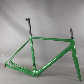 Полностью Окрашенный углеродным волокном T700 BSA на заказ Рама велосипеда GR029 из гравия размером 100x15 мм или 100x12 мм со Смещенным подседельным штырем