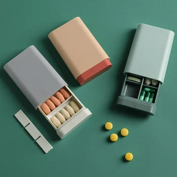 Портативная Герметичная коробка для лекарств, Дорожная упаковка, Коробка для хранения, Мини-упаковка на 7 дней, Маленькая коробка для лекарств