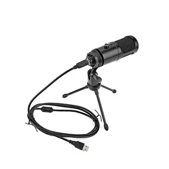 Профессиональные USB-конденсаторные микрофоны С зарядным кабелем Штатив для ПК, ноутбука, студии звукозаписи