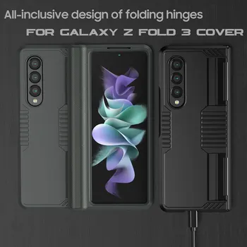 Прочный чехол для Samsung Galaxy Z Fold 3 4 Case с Полуавтоматическим Шарниром, Защитный Сверхпрочный чехол от Падения для Galaxy Z Flip 3 4