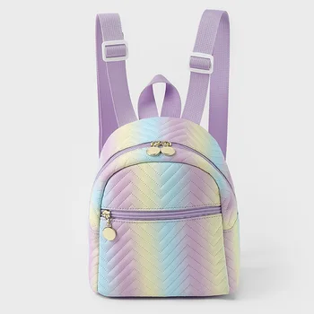 Радужный рюкзак-кошелек для девочек, мальчиков, детей, женщин, ноутбук, школьная сумка