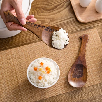 Рисовая ложка в форме рыбы в японском стиле, креативная посуда, рисовая ложка, Мультяшная кухонная столовая ложка для риса