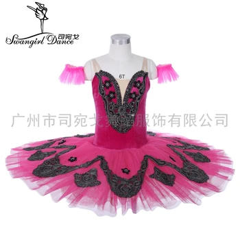 Розово-красная индивидуальная классическая балетная пачка Профессиональные балетные костюмы пачка для выступлений JY008B