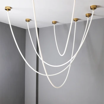 Скандинавский минималистичный декор, светодиодные подвесные светильники для гостиной, столовой, Люстры, украшения для спальни, Подвесной светильник