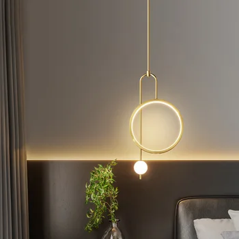 Современные светодиодные подвесные светильники с круглым кольцом FSS, украшение дома, прикроватная тумбочка для спальни, освещение для гостиной, столовой