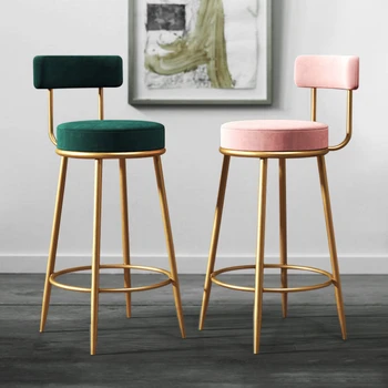 Современные Скандинавские барные Стулья, Высокая Скамеечка для ног, Простой Креативный Модный Роскошный барный стул, Обеденные стулья, Мебель для кухонной стойки