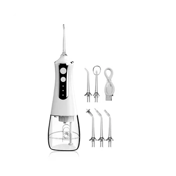 Стоматологический Ирригатор для полости рта, Нитевдеватель, Зубочистка, Стиральная машина для полости рта, 5 Насадок, 3 режима, USB Перезаряжаемый, B