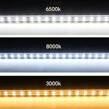 Супер Яркий светодиодный жесткий светильник DC12V 50cm 144leds/m SMD 5630/5730 Из алюминиевого Сплава, светодиодные жесткие полосы Для шкафа