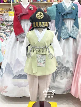 Ханбок для мальчиков, корейский импортный однолетний Ханбок, высококачественная новая длинная версия детских моделей Hanbok