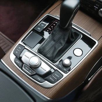 Центральная консоль Рамка переключения передач Декоративная Накладка для Audi A6 C7 2012-2018 Аксессуары для интерьера автомобиля из нержавеющей Стали