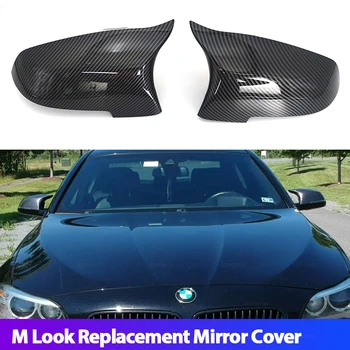 Чехол для зеркала M Look для BMW 5 6 7 Серии F10 F11 F18 F07 F06 F12 F13 F01 F02 LCI с Рисунком Зеркала заднего вида из Углеродного волокна