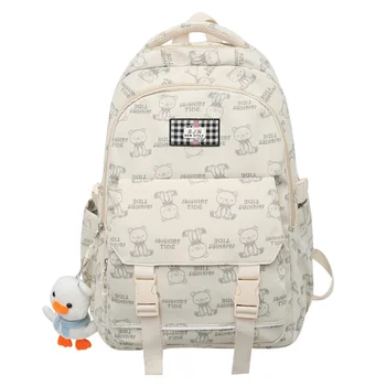 Школьные сумки для девочек-подростков, студенческий милый мультяшный рюкзак, женский нейлоновый повседневный японский корейский рюкзак для книг